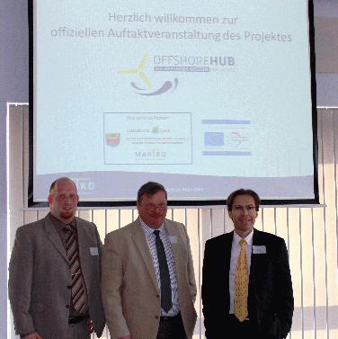 Bild Nummer #Medien_ID#, Hauke Groeneveld (Projektmanager), Dieter Schröer (MARIKO-Geschäftsführer)  und Dirk Briese (Geschäftsführer von 
