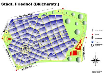 Friedhof Bocholt Übersichtsplan