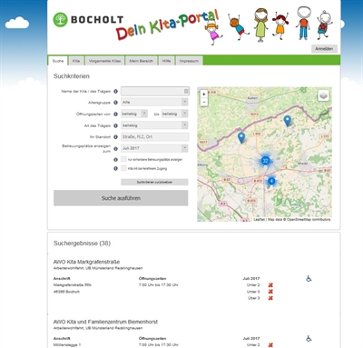 Bocholter Portal über Kindertageseinrichtungen