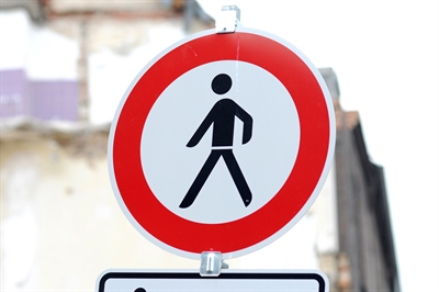 Verkehrszeichen 259 - Verbot für Fußgänger