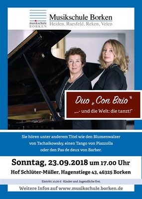 Konzert mit dem Klavierduo „Con Brio“ : „ ...und die Welt tanzt!“
