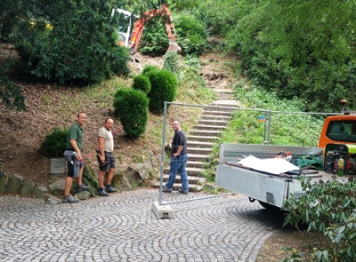 Erneuerung der Treppenanlage im Park Schönfeld