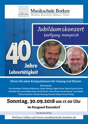 40 Jahre an der Musikschule – Jubiläumskonzert von Wolfgang Hemprich!