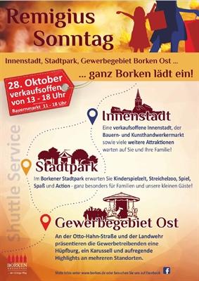 Verkaufsoffener Sonntag in der Innenstadt und im Gewerbegebiet Ost am 28. Oktober 2018