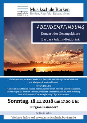 Abendempfindung in der Burg Ramsdorf