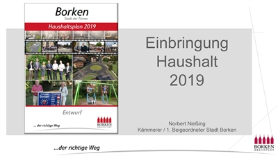 Borken legt erneut strukturell ausgeglichenen Haushalt für das Jahr 2019 zur Beratung vor!