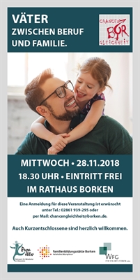 Väter zwischen Beruf (oder Karriere), Familie und Kita - Flyer 1