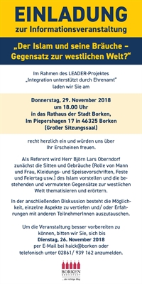 „Der Islam und seine Bräuche – Gegensatz zur westlichen Welt?“ 2
