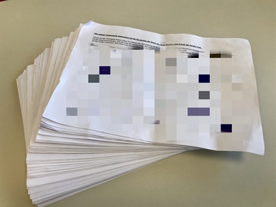Pfarrbüro der Propsteikirche St. Remigius übergab heute über 1.500 Unterschriften zur Unterstützung der Resolution zum Erhalt der Stroke Unit in Borken.