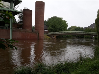 Hochwasser 2016 Rathaus Bocholt