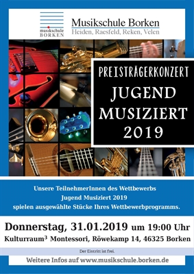 Erfolgreiche Teilnahme am Wettbewerb Jugend musiziert! - Plakat