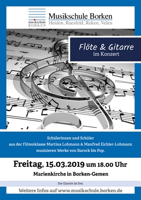  Flöte und Gitarre im Konzert in der Marienkirche Gemen