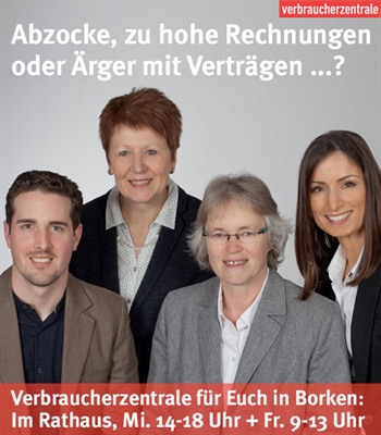 Lokales Angebot der Verbraucherzentrale im Borkener Rathaus!