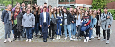 Spanische Schülergruppe in Bocholt zu Gast