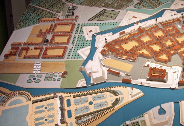 Ausschnitt des Modells der Stadt Kassel im Jahr 1760