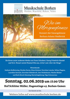 Perlen der Gesangsliteratur – Konzert der Musikschule