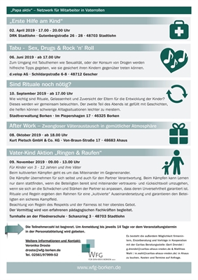 Die WFG lädt ein … zum Netzwerk für Mitarbeiter in Vaterrollen