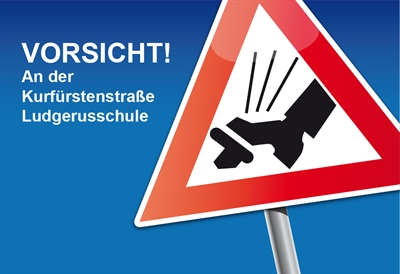 Vorsicht an der Ampel Kurfürstenstraße