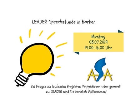 LEADER-Sprechstunde am 8. Juli 2019