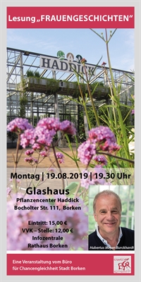 Lesung mit Hubertus Meyer-Burckhardt - Flyer 1