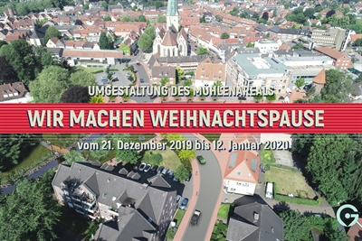 Arbeiten zur Umgestaltung des Mühlenareals machen Weihnachtspause!