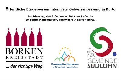 Öffentliche Bürgerversammlung zur Gebietsanpassung in Burlo