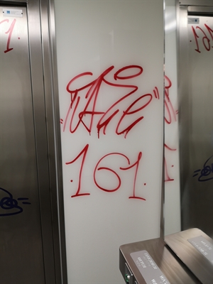 Sachbeschädigung an der öffentlichen WC-Anlage am 