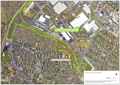 Luftbild Wahlebach-Park.