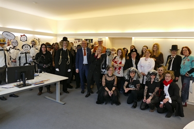 Altweiber 2020 im Borkener Rathaus. Jetzt haben die Jecken das Rathaus in der Hand.