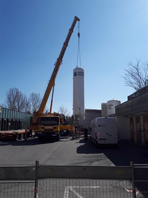 Neuer Flüssigsauerstoff-Tank am Klinikum