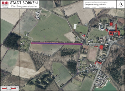 Grünweg am Vennweg in Burlo wird wegen Baumarbeiten gesperrt