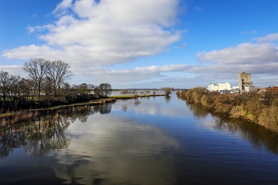 Hochwasser Lippe-Mündung Februar 2020