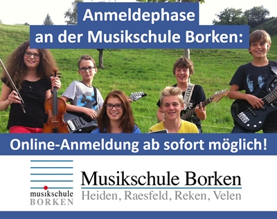 Anmeldephase an der Musikschule Borken für das kommende Schuljahr startet