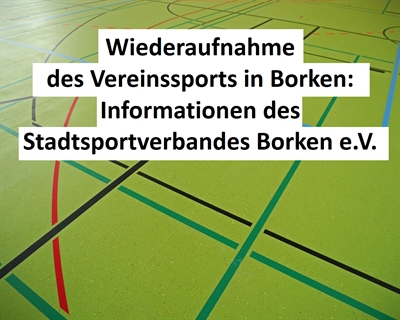 Wiederaufnahme des Vereinssports in Borken