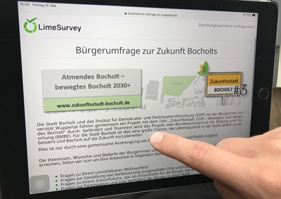 Zukunftsstadt Screenshot Online-Umfrage