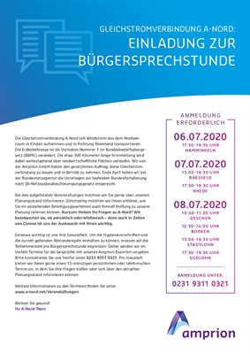 Bürgersprechstunde der Amprion GmbH