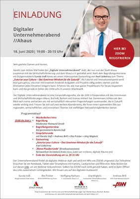 Digitaler Unternehmerabend // Ahaus