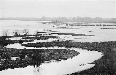 Überschwemmung an der Emscher in Dortmund 1900