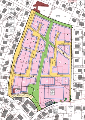 Erschließungsarbeiten auf dem ehemaligen Schmeing-Gelände in Weseke