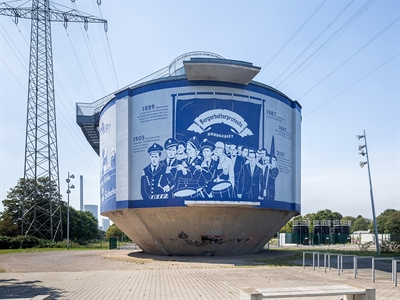Silke Wagners „Glückauf! Bergarbeiterproteste im Ruhrgebiet“ auf der ehemaligen Kläranlage in Herne