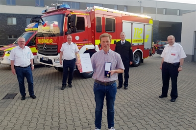 Ehrung Thomas Waschki Deutsche Feuerwehr-Ehrenmedaille