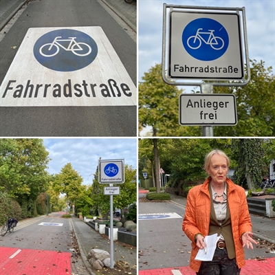 Erste Fahrradstrasse in Borken an der Straße „Lange Stiege“ eröffnet