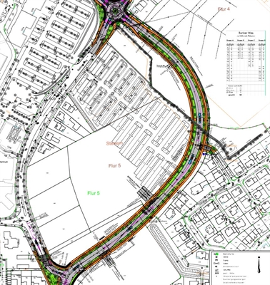 Plan Verbindungsstraße Stenern