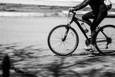 Fahrrad Stockfoto schwarzweiß
