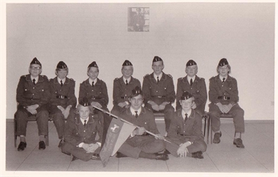 Gründungsmitglieder der Jugendfeuerwehr Haste Anfang 1972