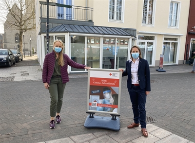 Weitere DRK-Schnellteststelle in der Innennstadt. 