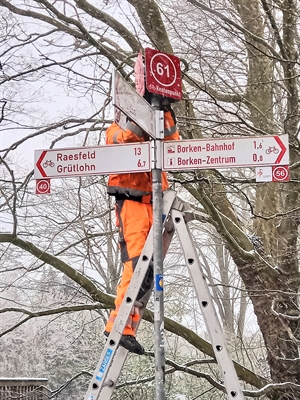 Wegweiser für Radfahrer: Knotenpunktsystem wird auch im Stadtgebiet Borken installiert