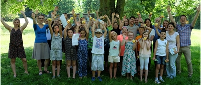 Blaues Klassenzimmer am Ostbach in Herne