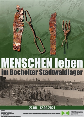 Ausstellung Menschen leben im Bocholter Stadtwaldlager - Plakat 1