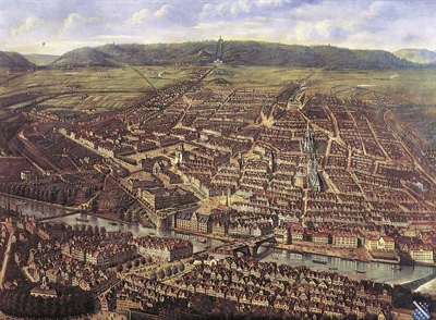 Kassel aus dem Ballon, 1898 